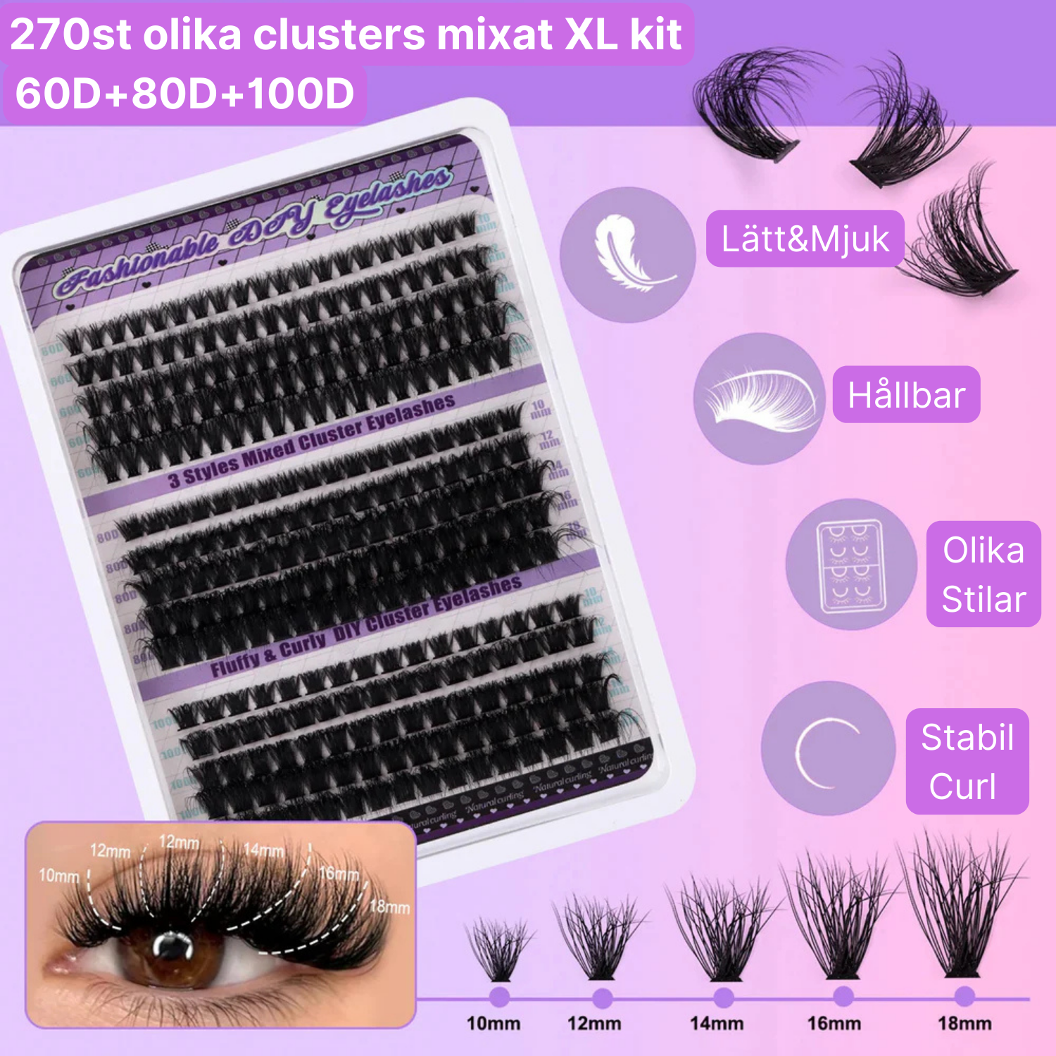 Lashflex 270st Cluster lashes Premium XL kit